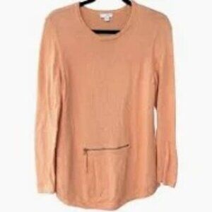 Pure Jill Women's Peach Crew Neck Sweater